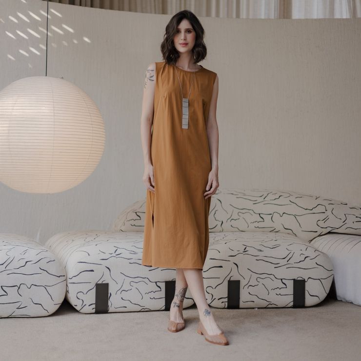 VESTIDO TECH TUBO MIDI
