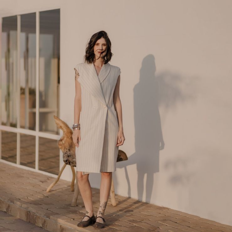 VESTIDO ENVELOPE EM ALFAIATARIA