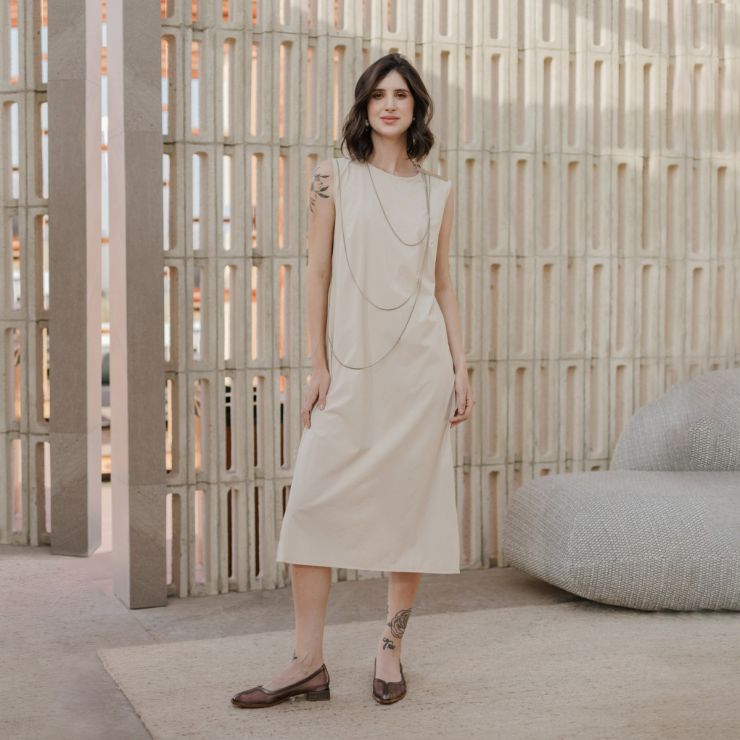 VESTIDO TECH TUBO MIDI