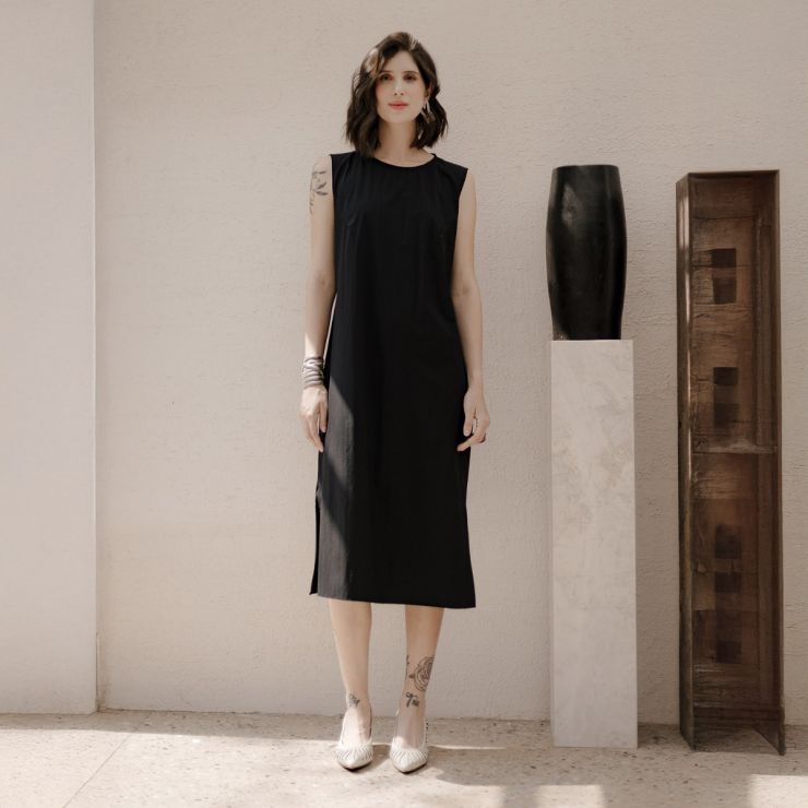 VESTIDO TECH TUBO MIDI
