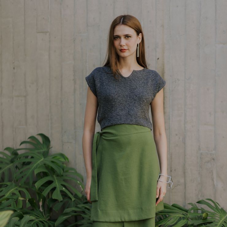 COLETE OU TOP CROPPED EM TRICOT