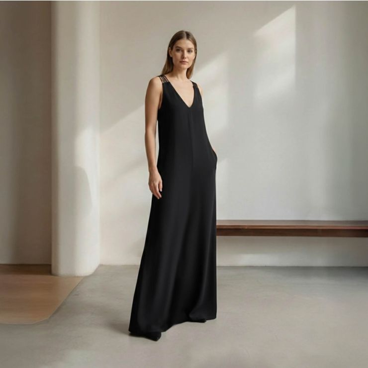 MACACÃO ORIENTAL COM ALÇAS DE CORDÕES