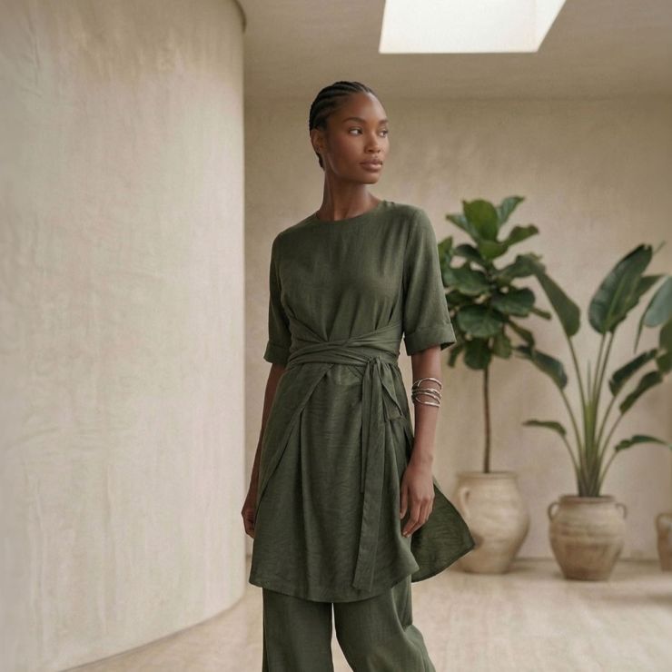 TÚNICA COM AMARRAÇÃO